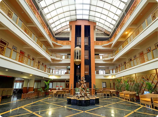 Shilpi Hill Resort interior lobby in Saputara for family holidays and comfortable stays